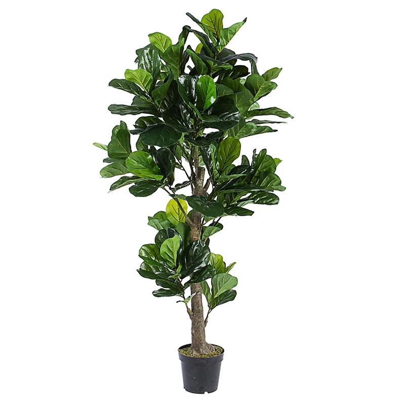 Andrea Bizzotto Pianta Artificiale Ficus Lyrata con Vaso 153 foglie H190 cm