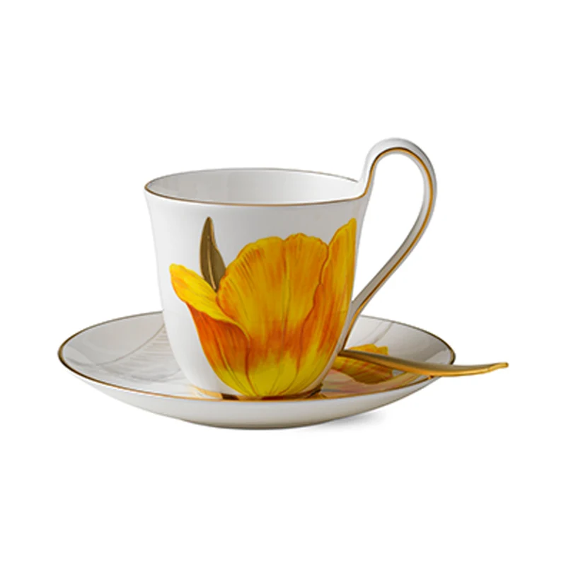 Royal Copenhagen Tazza Tulip Flora con Piattino in Porcellana