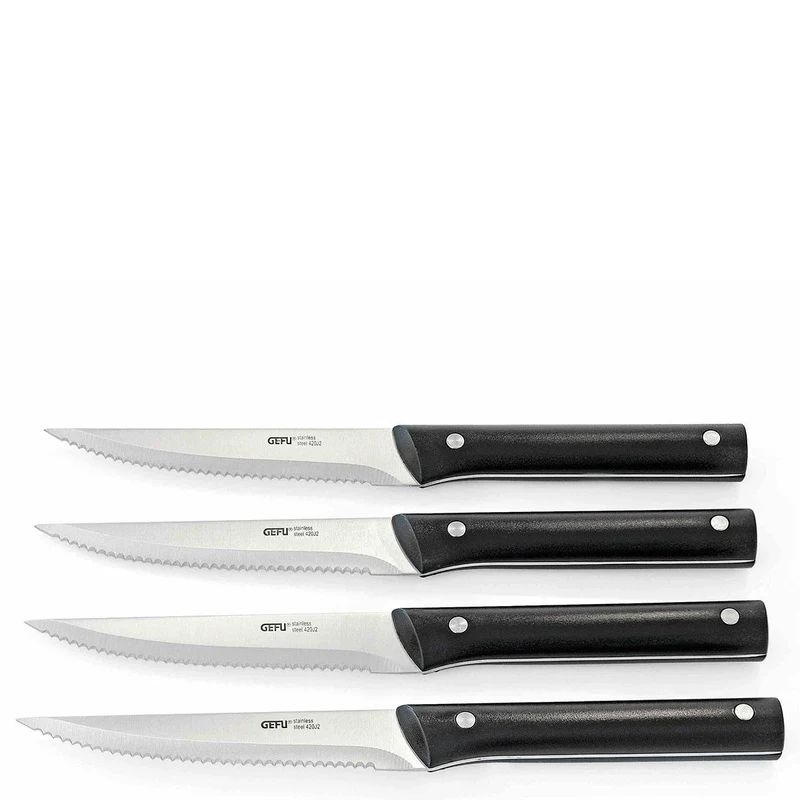 Gefu Set 4 Coltelli Bistecca BBQ lama 12.5 cm