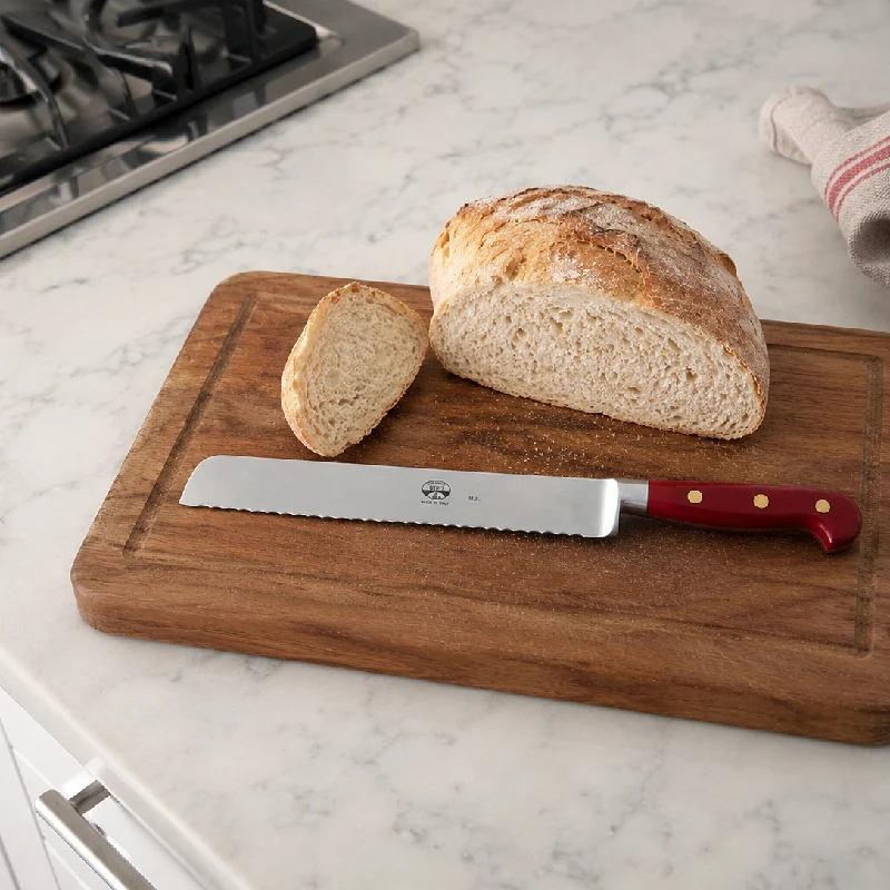 Coltellerie Berti Intero Coltello Pane 22 cm Rosso in Acciaio