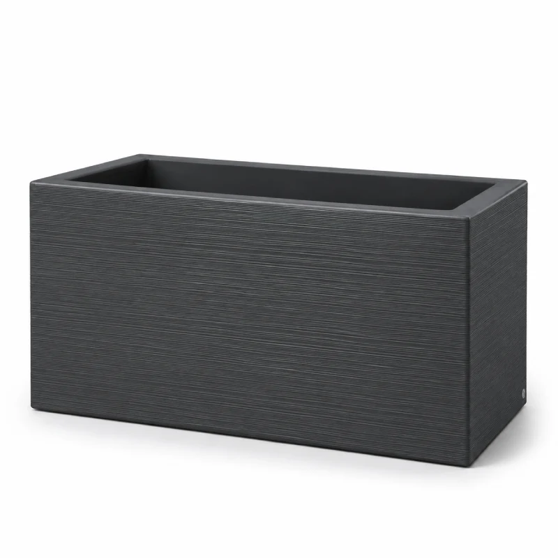 Slide Vaso Quadra con Ruote 90x45xh46 cm Grigio Elefante