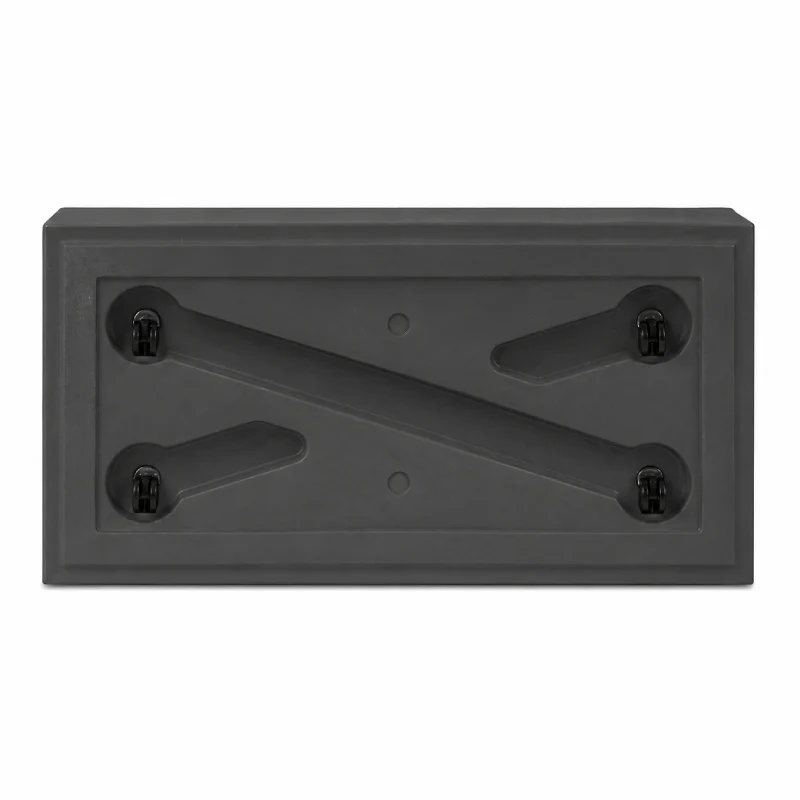 Slide Vaso Quadra con Ruote 90x45xh46 cm Grigio Elefante