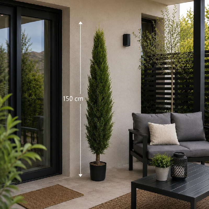 Gasper Pianta di Thuja Emerald con vaso H150 cm Verde