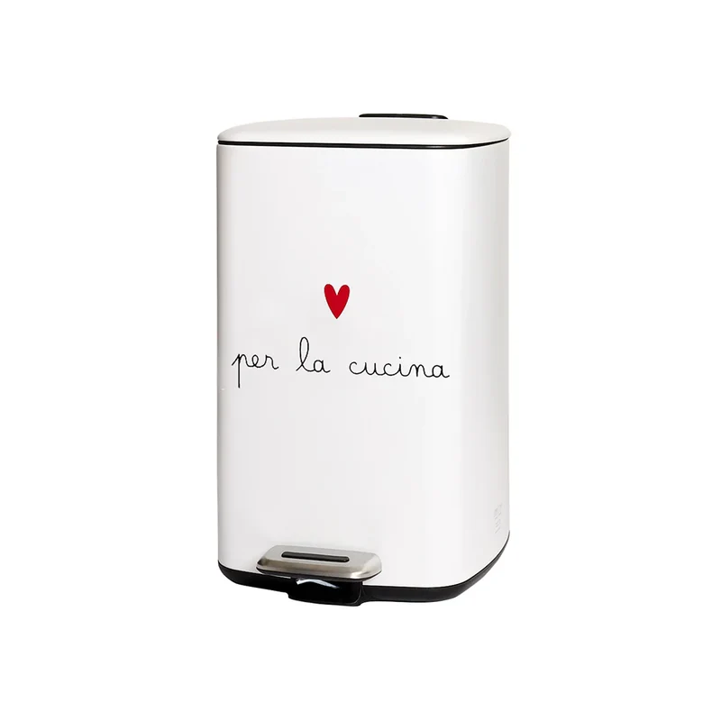 Simple Day Pattumiera Per La Cucina 20L Bianca