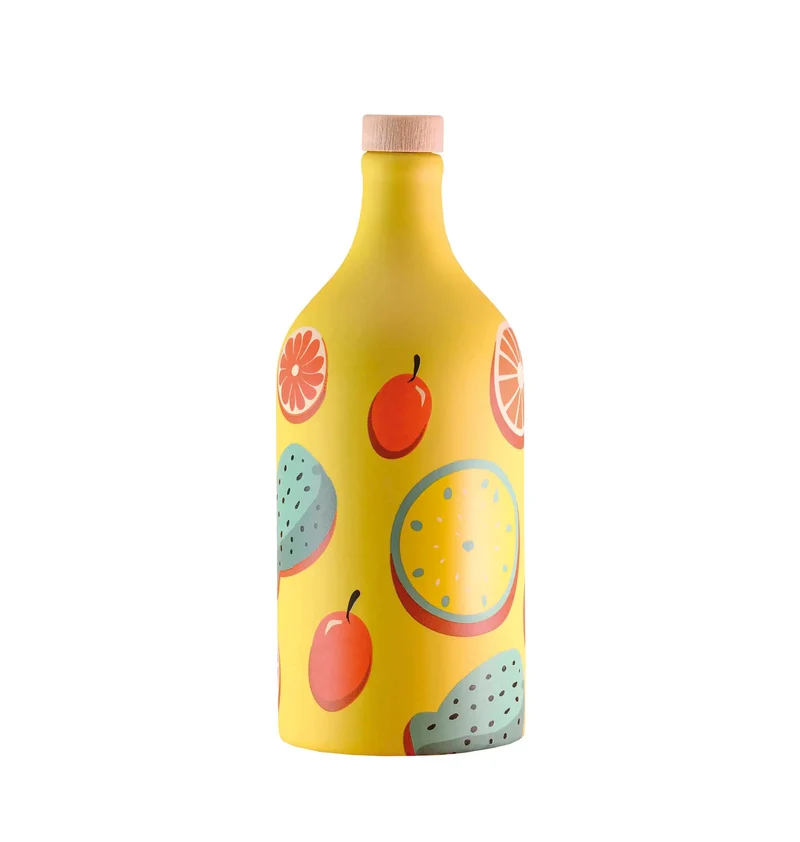 Frantoio Muraglia Olio EVO Orcio in Ceramica Mediterraneo Giallo 500ml