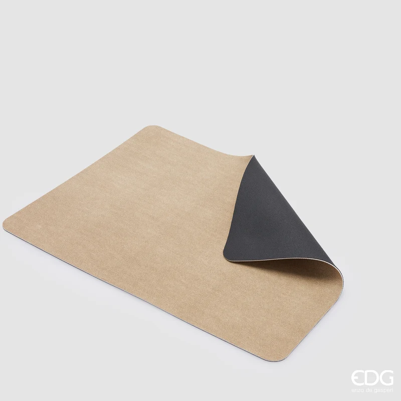 EDG Enzo de Gasperi Tovaglietta Rettangolare bicolor in pvc 43x30 cm Sabbia e Antracite