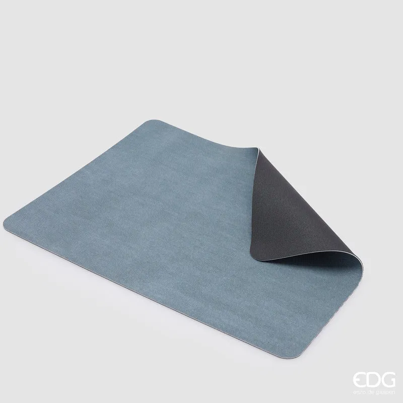 EDG Enzo de Gasperi Tovaglietta Rettangolare bicolor in pvc 43x30 cm Light Blu e Antracite