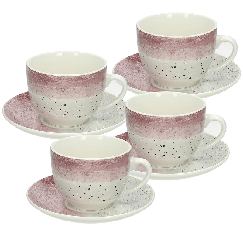 Andrea Fontebasso Set 4 Tazze da Cappuccino 260cc Edge Shade in Porcellana
