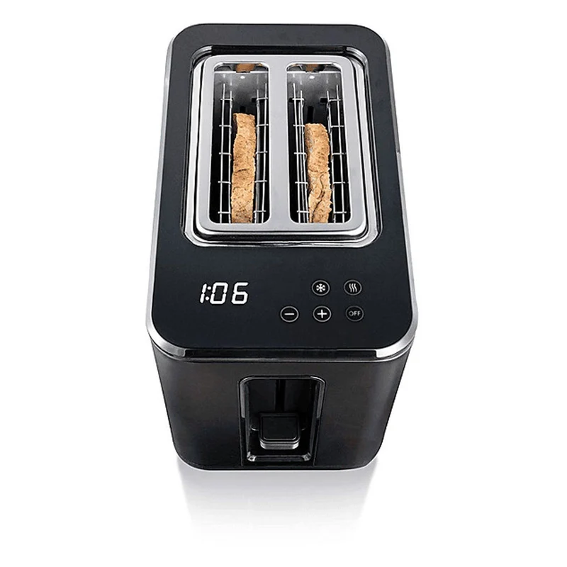 Cloer 3930 digitaler 2-Scheiben-Toaster 900W Schwarz
