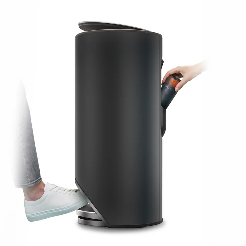Joseph Joseph Pattumiera a Pedale Nero Opaco Easy-push 30 lt