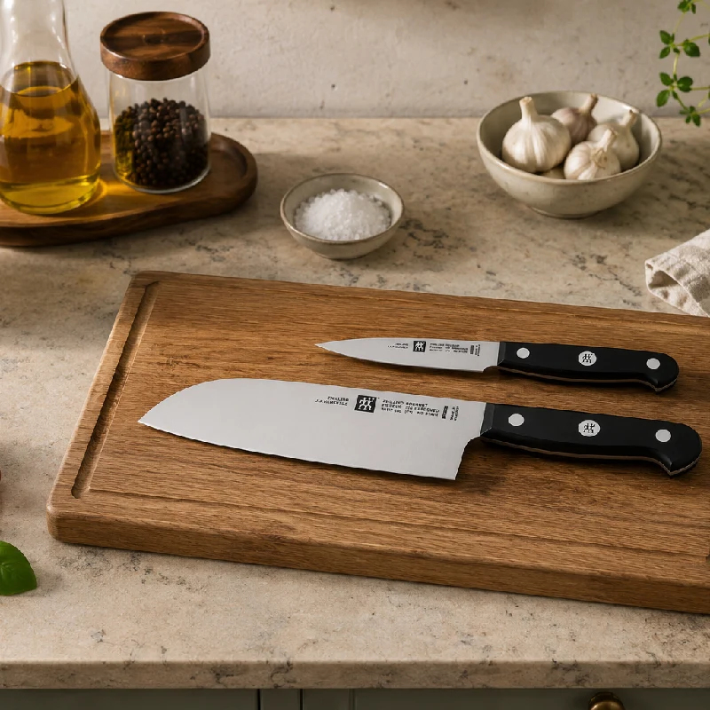 Zwilling Set 2 Coltelli da Cucina Santoku e Spelucchino