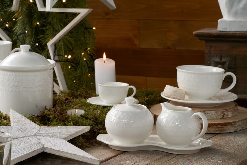 Galbiati Set 6 Tazzine da Caffè con piattini Regal Christmas in Porcellana