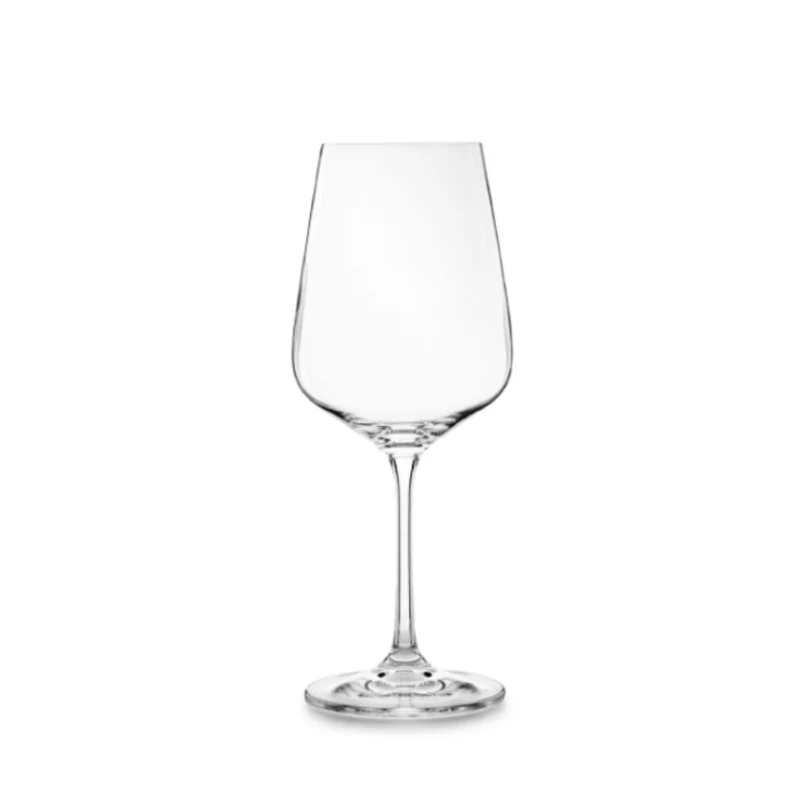 Crystal Bohemia Set 6 Calici Vino Rosso Dora Strix 450ml in Vetro