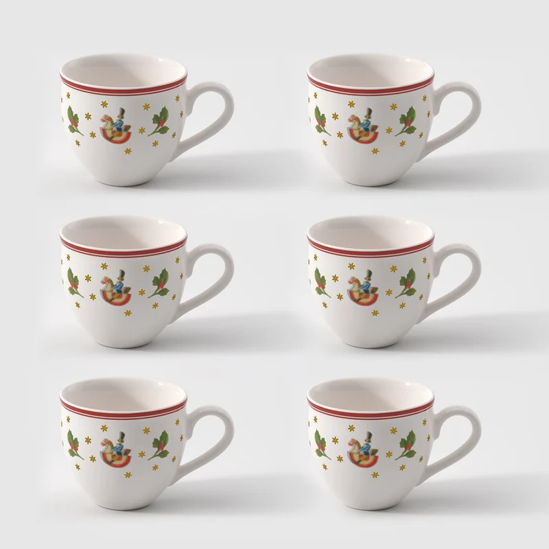 Villeroy & Boch Toy's Delight Set 6 Tazzine da Caffè in Porcellana