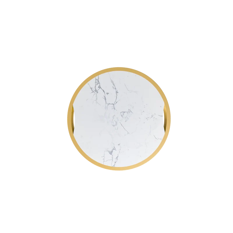 kooduu Piano D'Appoggio in Marmo Finitura Ottone