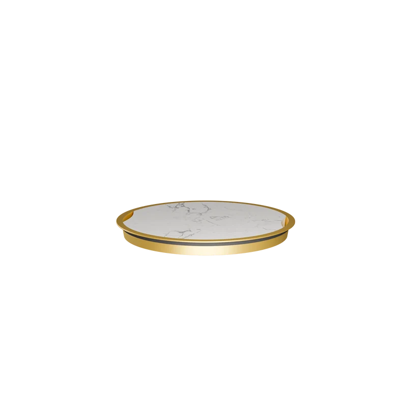 kooduu Piano D'Appoggio in Marmo Finitura Ottone