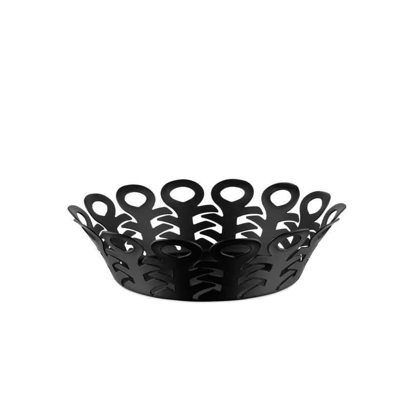 Alessi Cestino Vimini Piccolo D21 cm Acciaio Inossidabile Nero