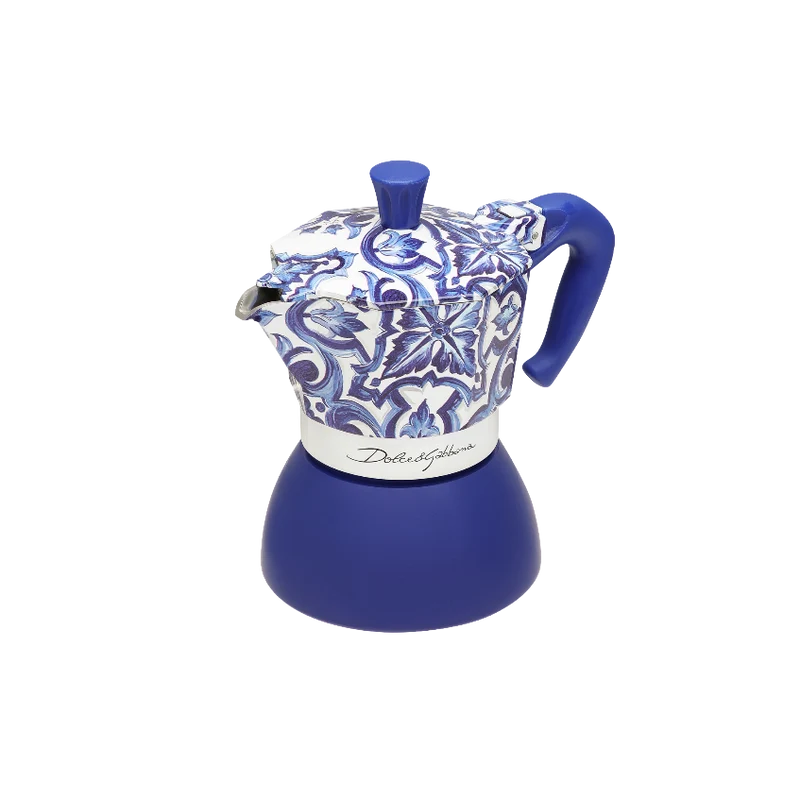 Bialetti Moka Induzione 4 Tazze Dolce&Gabbana Blu Mediterraneo
