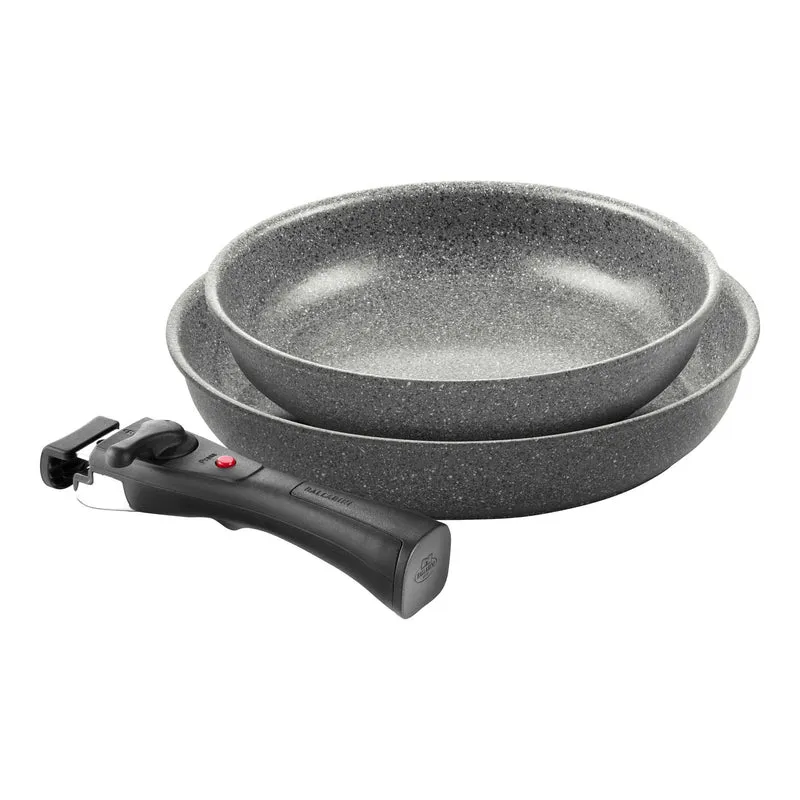 Ballarini Set 2 Padelle con Manico Salvaspazio Torre Antiaderente
