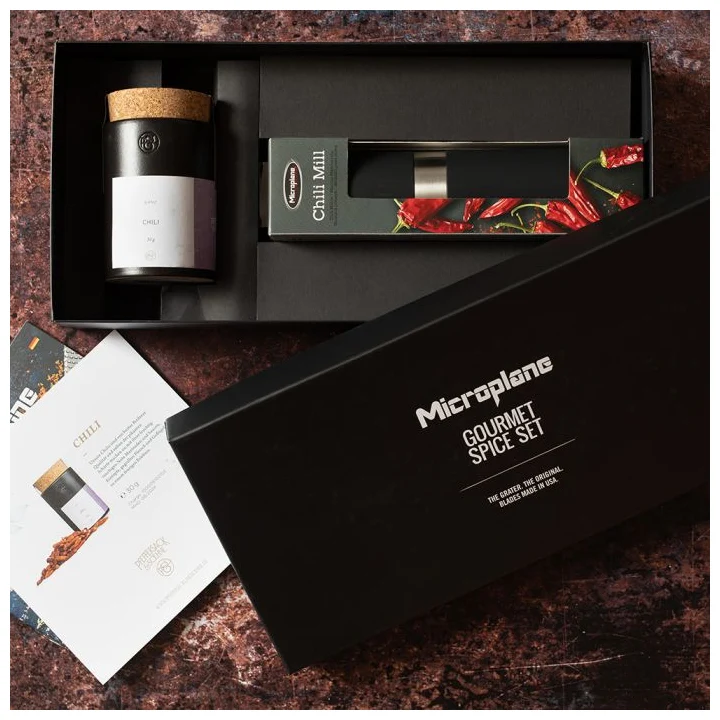 Microplane Set Macinaspezie Manuale Chilli Gourmet