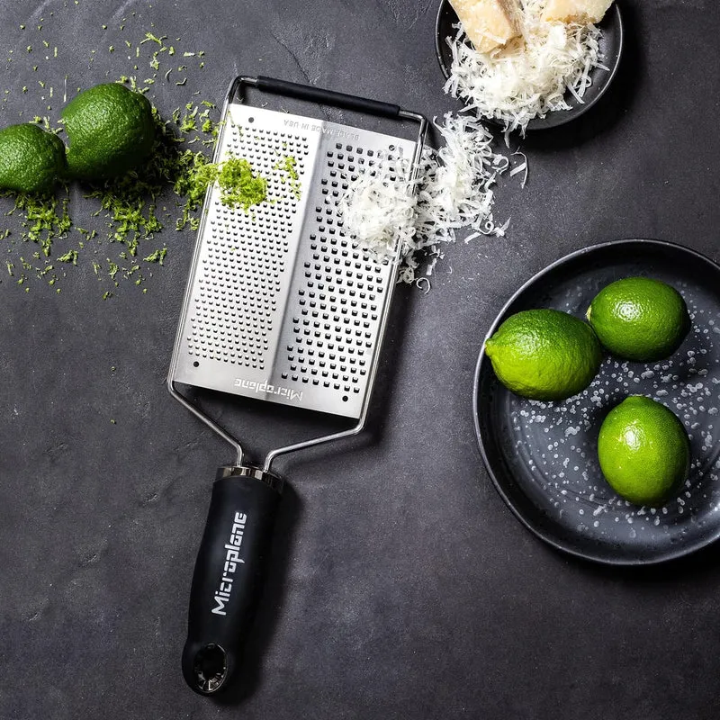 Microplane Grattugia Linea Gourmet Lama Doppia Spessa e Fine
