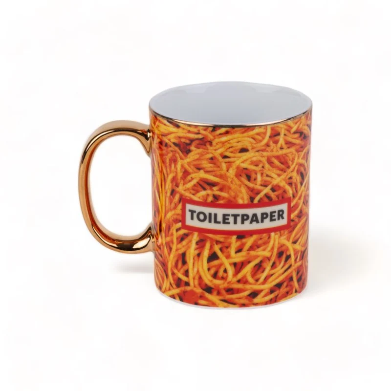 Seletti Tazza Toilet Paper Home Spaghetti in Porcellana H10 cm
