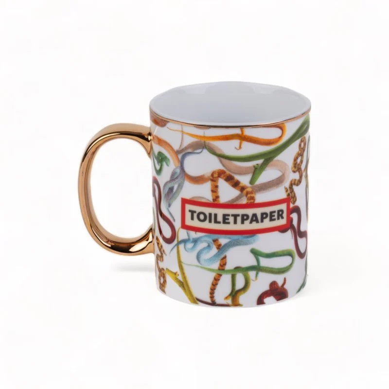 Seletti Tazza Toilet Paper Home Snake in Porcellana H10 cm