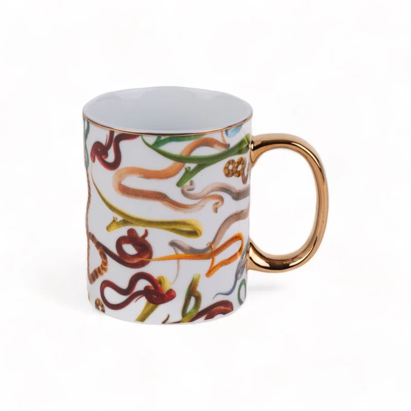 Seletti Tazza Toilet Paper Home Snake in Porcellana H10 cm