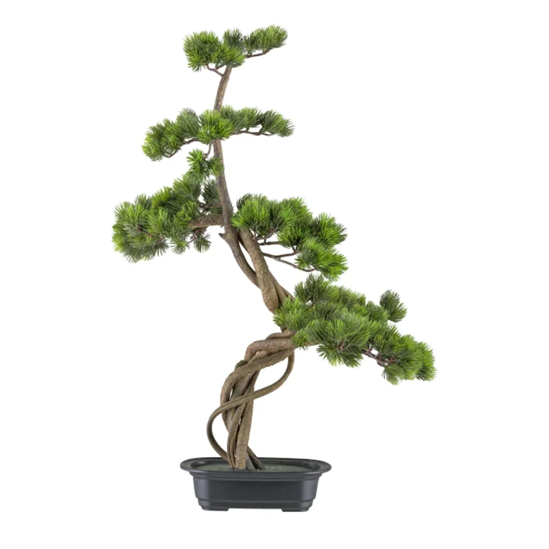 Gasper Bonsai Artificiale di Pino con Vaso in pvc 70x45 cm