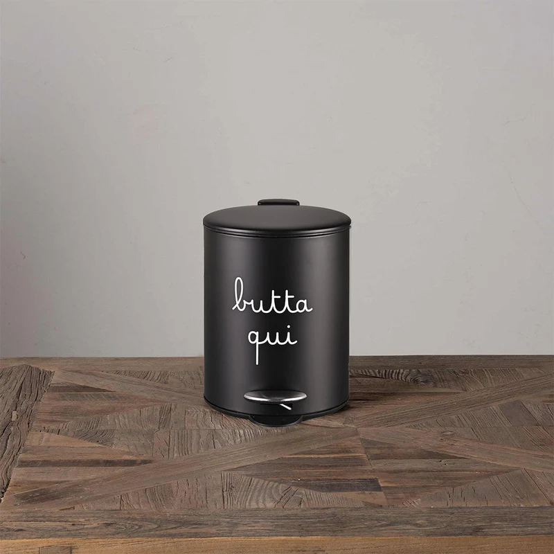 Simple Day Pattumiera Butta Qui 5L Nero
