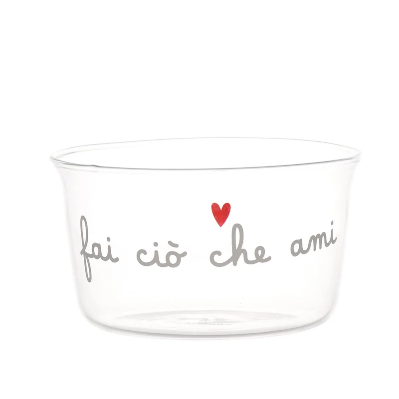 Simple Day Set 2 Coppette in Vetro Fai ciò che Ami
