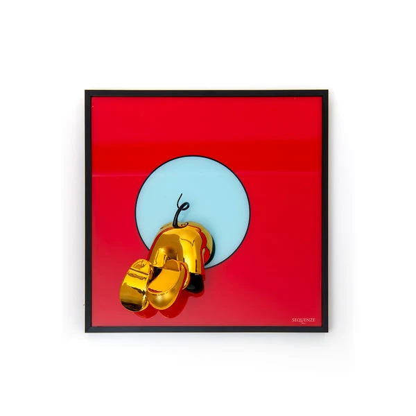 Sequenze Quadro Topofthepop Rosso Oro 40x40 cm