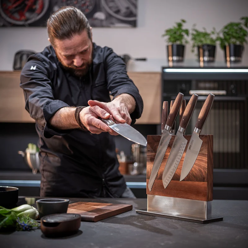 Gefu Coltello da Chef Enno con Lama da 20 cm in Acciaio Inossidabile