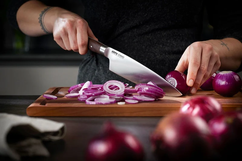 Gefu Coltello da Chef Enno con Lama da 20 cm in Acciaio Inossidabile