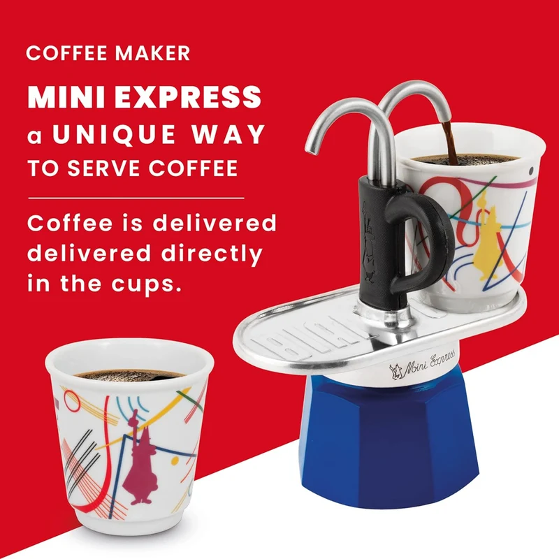 Bialetti Moka Mini Express Kandinsky 2 Tazze
