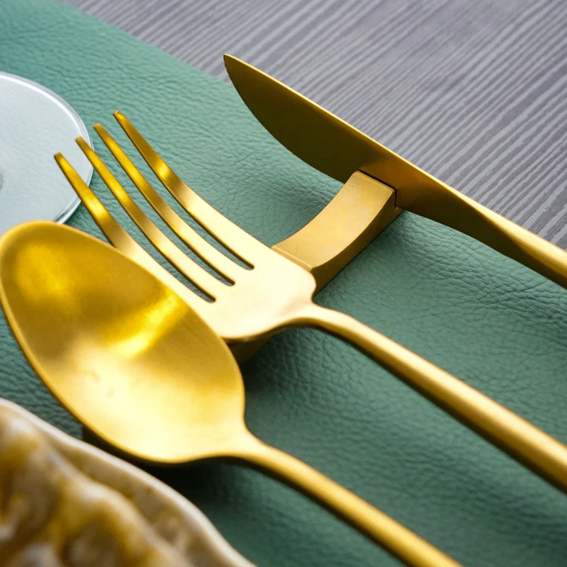 Le Gioie Poggia Posate Elegance 9,5 cm in Acciaio Inox Oro