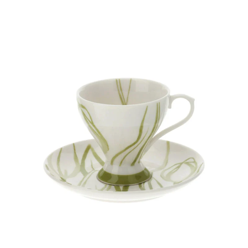 Hervit Box 2 Tazzine Caffè Tulip 9x7 cm Verde