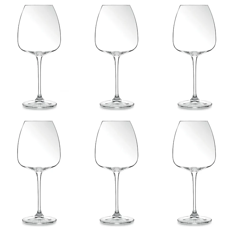 Crystal Bohemia Set 6 Calici Vino Rosso Alize'e Anser 610 ml