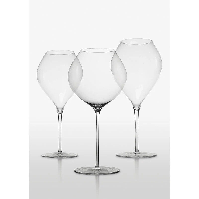 Zafferano Set 2 Calici Mul Ultraleggero Vino Rosso Trasparente 77 cl
