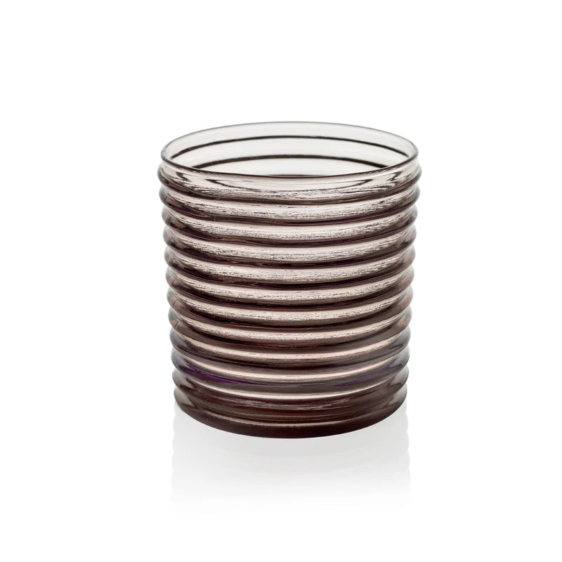 IVV Set 6 Bicchieri Acqua Vertigo Grigio Bronzo 30 cl