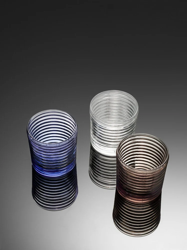 IVV Set 6 Bicchieri Acqua Vertigo Grigio Bronzo 30 cl