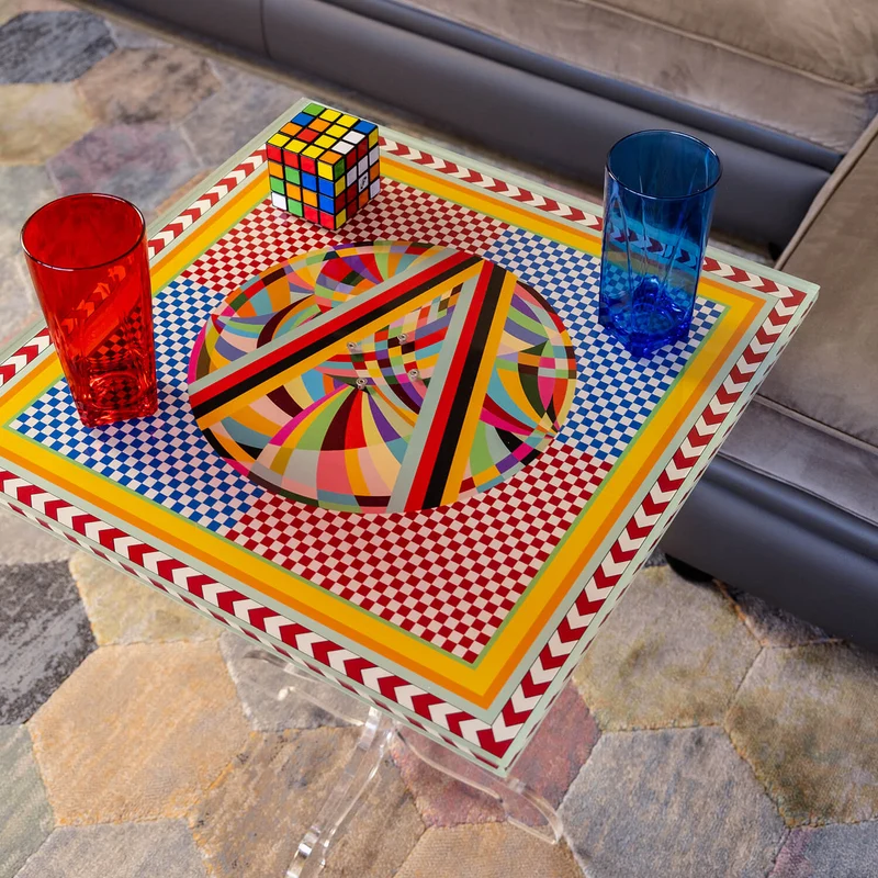 Vesta Tavolino Quadrato Decor Rainbow 50x50 cm