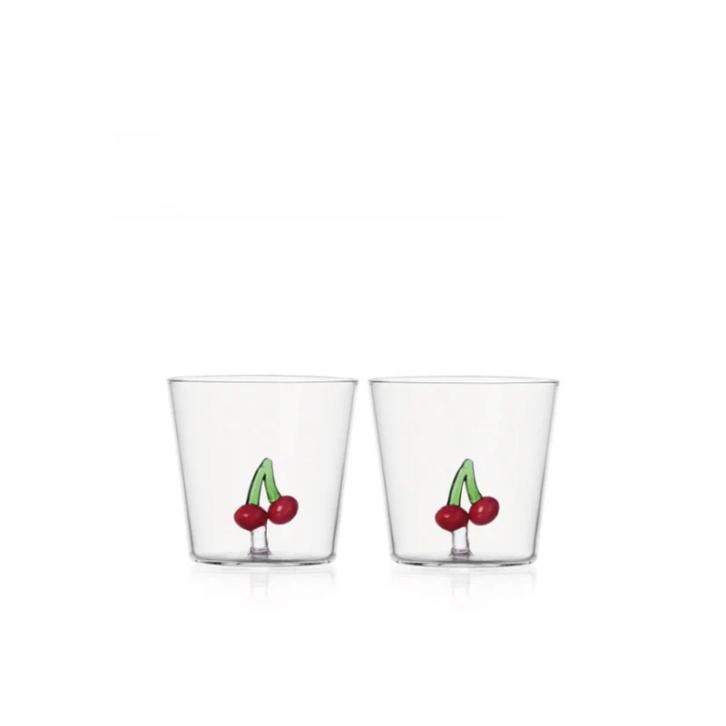 Ichendorf Milano Set 2 Bicchieri Tumbler Ciliegie Fruits & Flowers Animal Farm