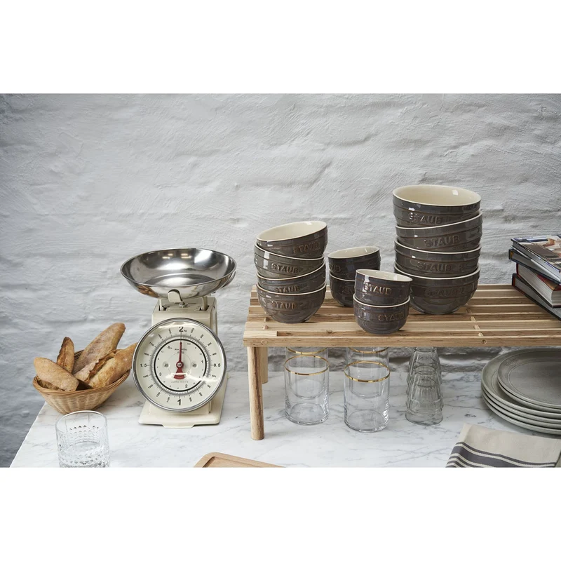 Staub Set 4 Ramekin in ceramica Grigio Antico D9 cm