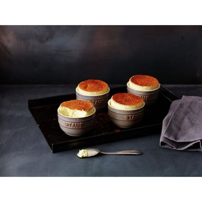 Staub Set 4 Ramekin in ceramica Grigio Antico D9 cm