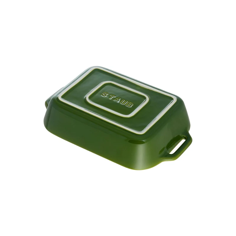 Staub Pirofila Rettangolare in Ceramica Verde 20x16 cm