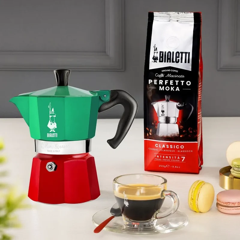 Bialetti Moka Express 6 Tazze Tricolore