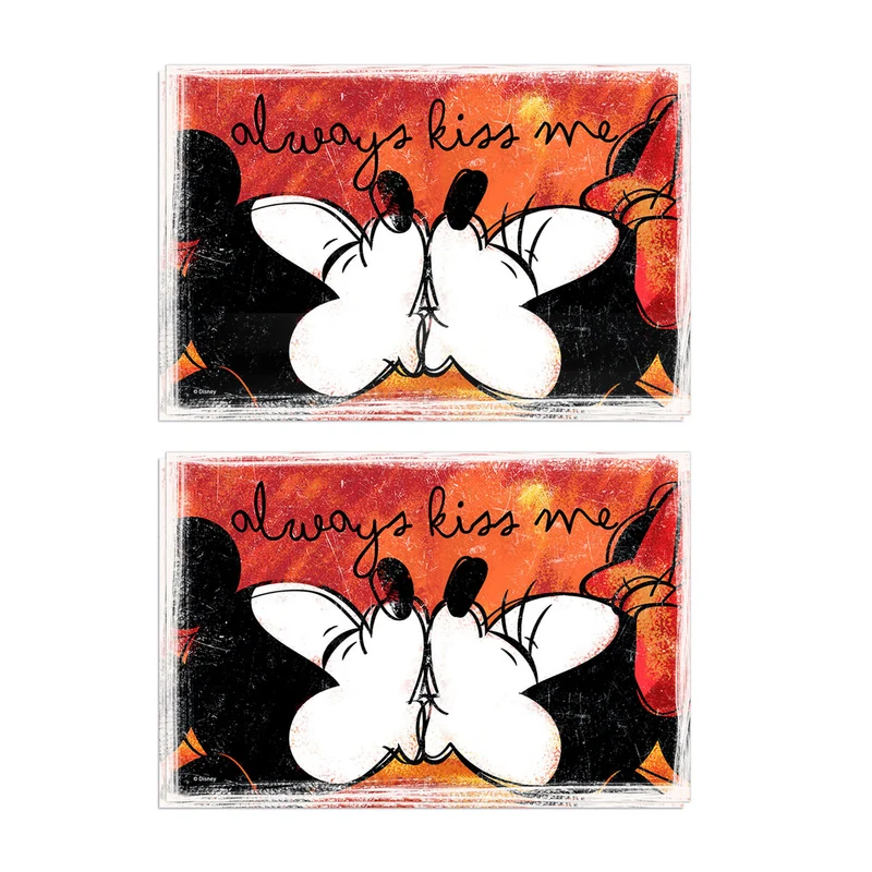 Egan Set 2 Tovagliette Mickey e Minnie Rosse 31x46 cm