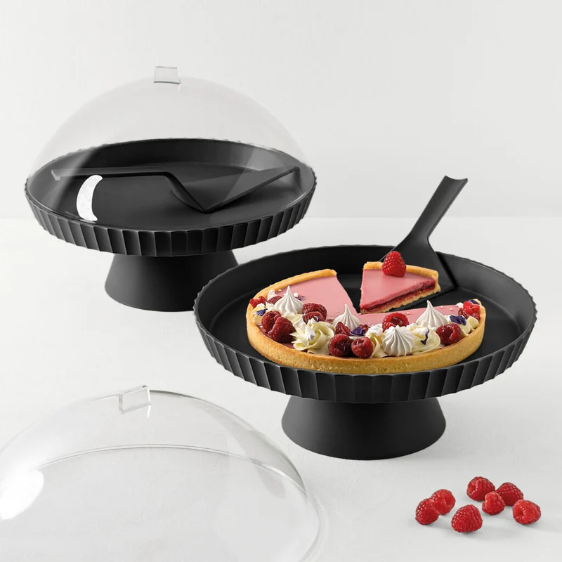 Blim Plus Alzata Agorà 30 cm con Cupola Nero Opaco