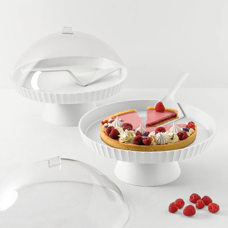 Blim Plus Alzata Agorà 30 cm con Cupola Bianco Artico